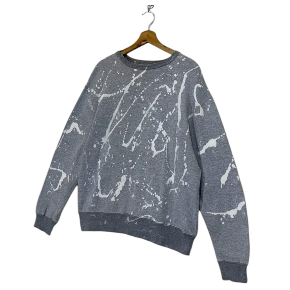 Beans plus x Issey Miyake Gray Splatter Design Men's Sweater - Picture 5 of 6